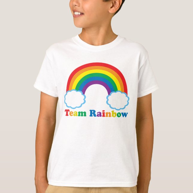 T-shirt Équipe Rainbow Cute Kids (Devant)