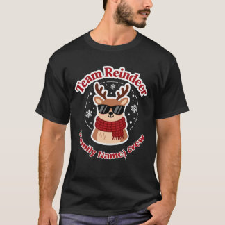 T-shirt Équipe Renne – Ensemble de Noël personnalisé pour 