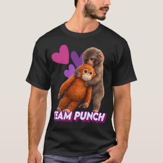 T-shirt Équipe Rétro de Bébé Singe Mignon Punch