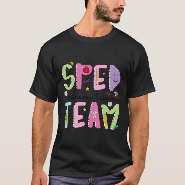 T-shirt Équipe rétro d'éducation spéciale Équipe de rêve g (Devant)