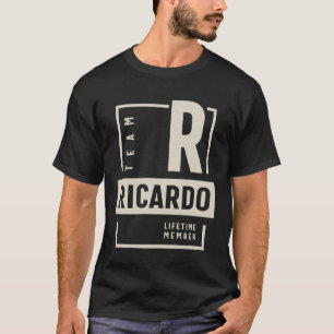 T-shirt Équipe Ricardo Membre à vie Ricardo Nom