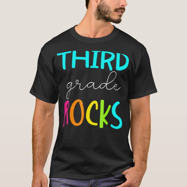 T-shirt Équipe Rocks de 3e année Enseignant de 3e année (Devant)