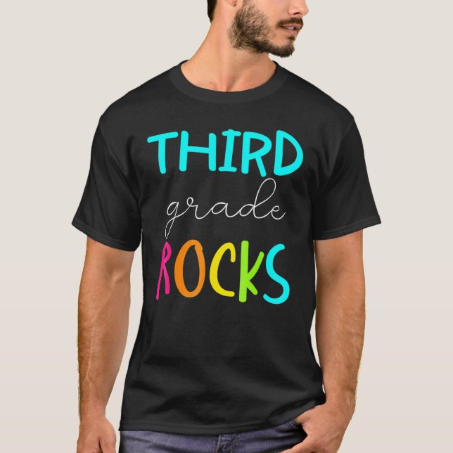 T-shirt Équipe Rocks de 3e année Enseignant de 3e année (Devant)