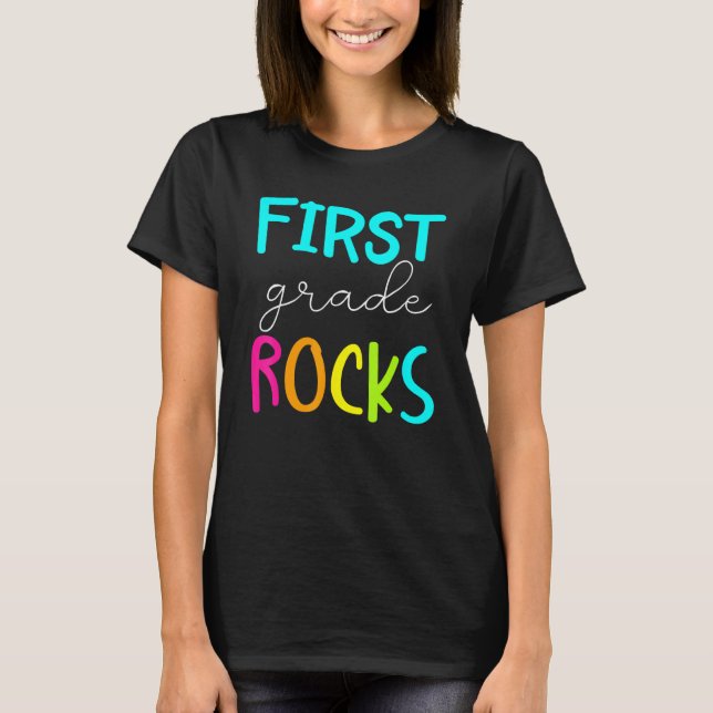 T-shirt Équipe Rocks de première année 1ère année Enseigna (Devant)