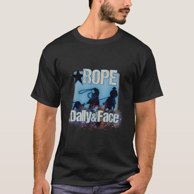 T-shirt Équipe Roper Rope Dally Et Face Rodeo C (Devant)