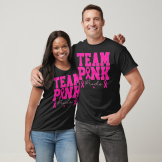 T-shirt Équipe Ruban Fierté Rose Varsity Art Contre Cancer