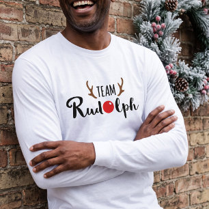 T-shirt Équipe Rudolph Hommes Groupe Casual Hiver