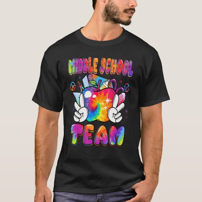 T-shirt Équipe Secondaire Tie Dye Retour À L'École (Devant)