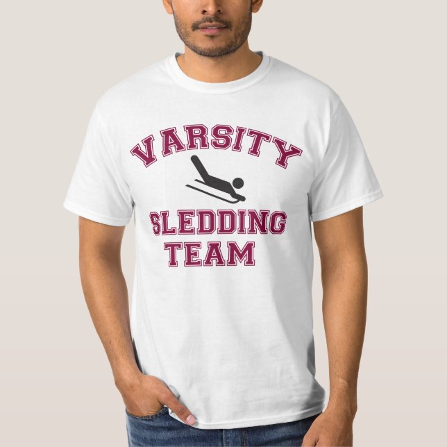 T-shirt Équipe Sledding de fac (Devant)