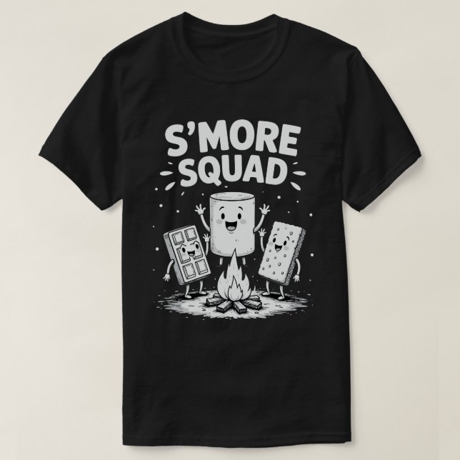 T-shirt Équipe S'mores Camping Feu de camp Mignon Marshmal (Design devant)