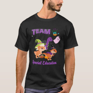 T-shirt Équipe SPED Dinosaur Halloween Sorcière SPED Squad