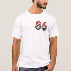 T-shirt Équipe sportive rétro numéro 86/1986 (avant