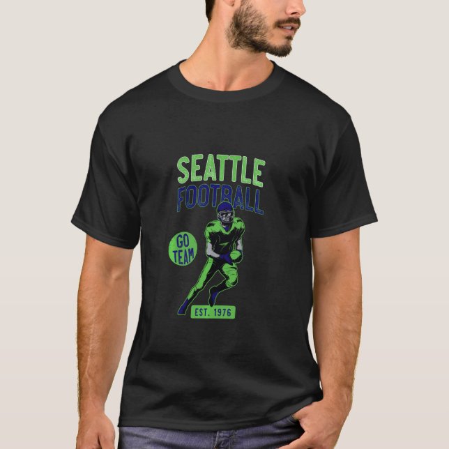 T-shirt Équipe sportive Seattle Est 1976 (Devant)