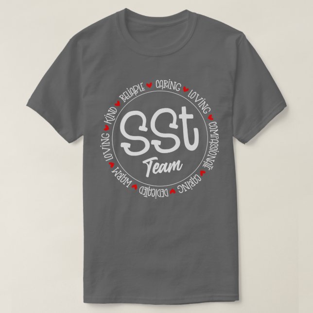 T-shirt Équipe SST Social Enseignants Études Retour À L'Éc (Design devant)