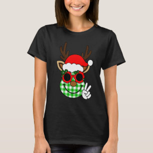 T-shirt Équipe super du visage de rennes de Noël Père Noël