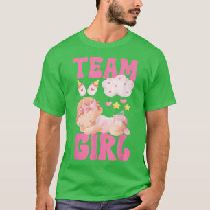 T-shirt Équipe super fille Baby shower de révélation de ge