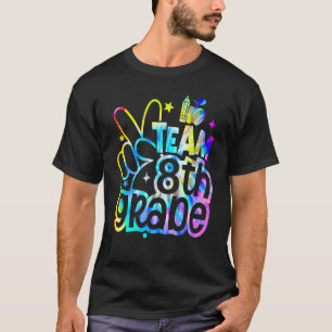 T-shirt Équipe Tie Dye Huitième 8e Classe Retour À L'École