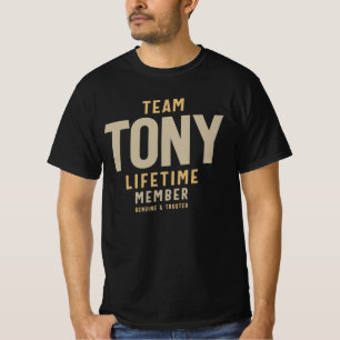 T-shirt Équipe Tony Membre à vie Nom personnalisé