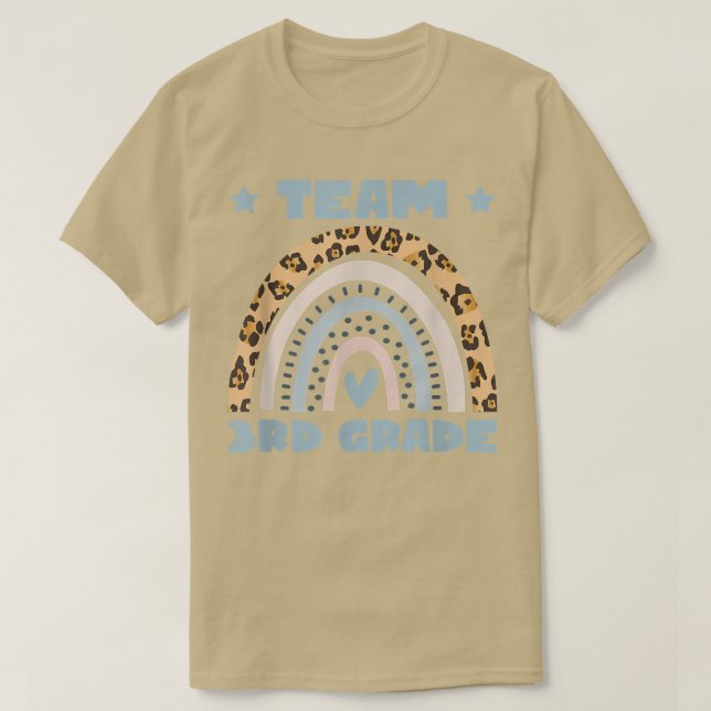 T-shirt Équipe Troisième Année Retour À L'École Enseignant (Design devant)