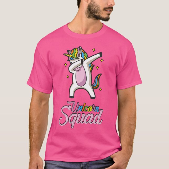 T-shirt Équipe Unicorn Avec Pose Hip hop Unicorn Dabbing (Devant)