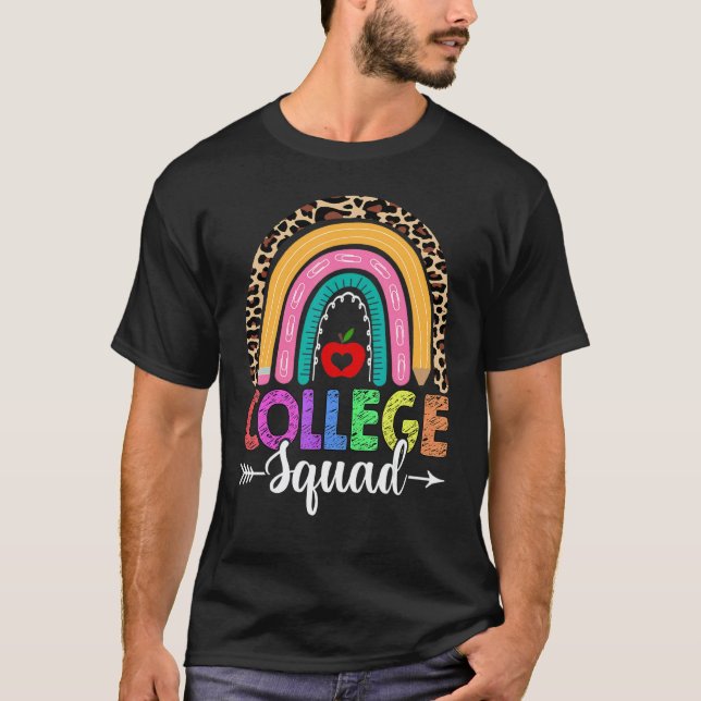 T-shirt Équipe Universitaire Léopard Arc-en-ciel   Profess (Devant)