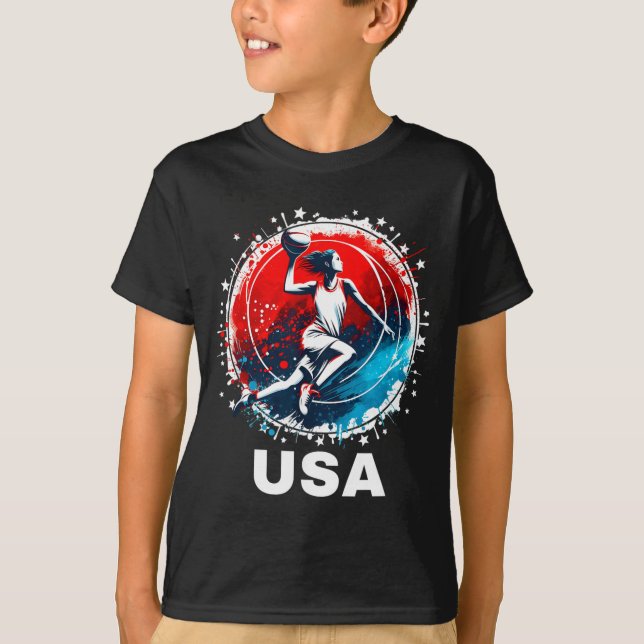 T-shirt Équipe Usa Go Usa Baseball (Devant)