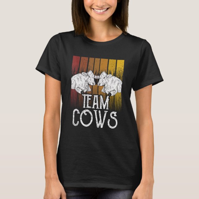 T-shirt Équipe Vaches Animaux Vache ferme (Devant)