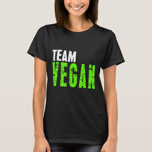 T-shirt Équipe Végétalien Incroyable Cadeau Végétalien Vég (Devant)