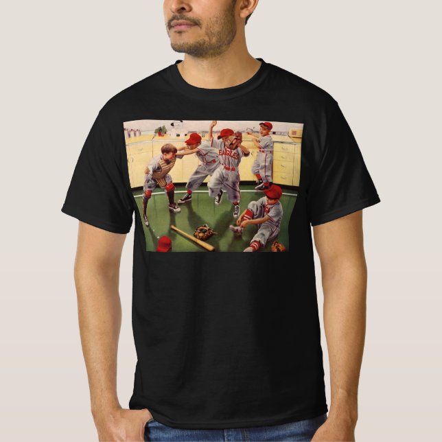 T-shirt Équipe vintage De Baseball Sports, Boys Roughhousi (Devant)