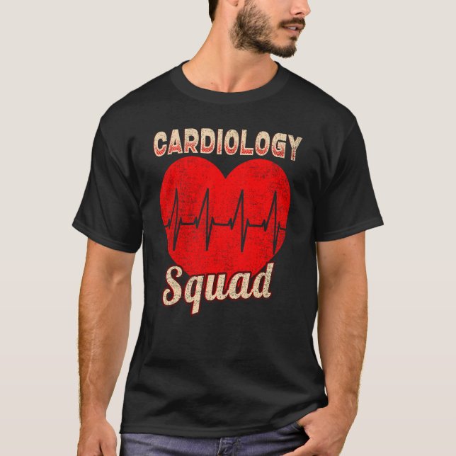 T-shirt Équipe vintage de cardiologie Cardiologie cardiova (Devant)