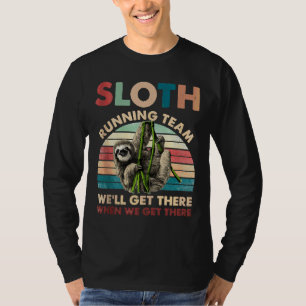 T-shirt Équipe vintage De Coureur De Sloth Nous Arriverons