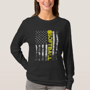T-shirt Équipe Vintage de softball américaine