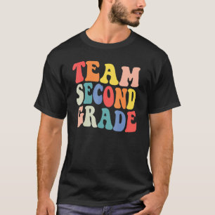 T-shirt Équipe Vintage Rétro 2e Année Bonne Première Journ