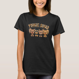 T-shirt Équipe Yorkie Drôle Yorkshire Terrier Chien