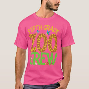 T-shirt Équipe Zoo De 5E Année De Retour À L'École Animaux