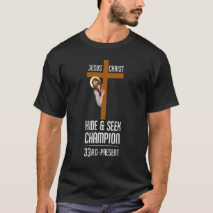 T-shirt Équipement Athée Jésus Cacher Chercher Champion Po
