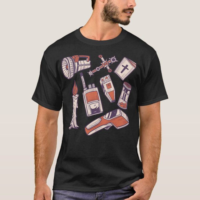 T-shirt Équipement De Chasse Aux Fantômes - Phasmo (Peur D (Devant)