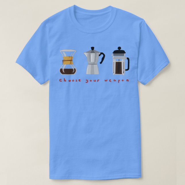 T-shirt Équipement de fabrication de café (Design devant)