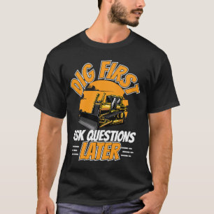 T-shirt Équipement lourd de l'opérateur d'excavateur