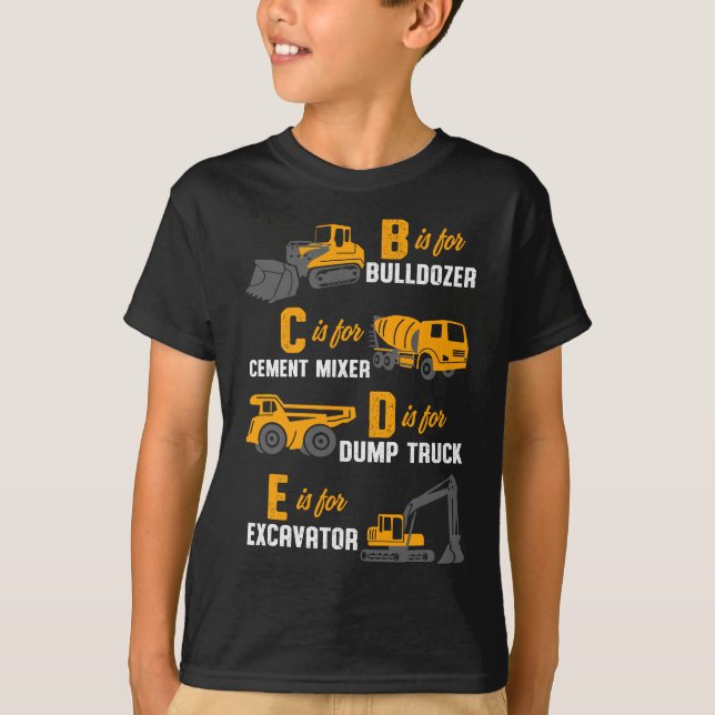 T-shirt Équipements lourds Opérateur de construction (Devant)
