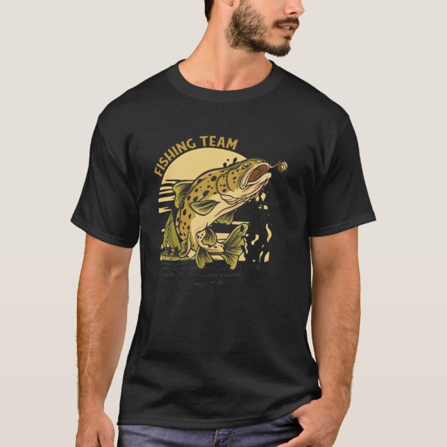 T-shirt Équipes de pêche (Devant)
