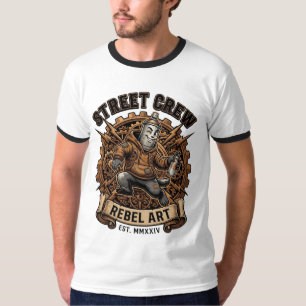 T-shirt Équipier de rue rebelle mécanicien d'art ours
