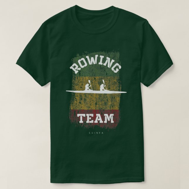 T-shirt Équipière de l'équipe d'aviron de Guinée rameuse f (Design devant)