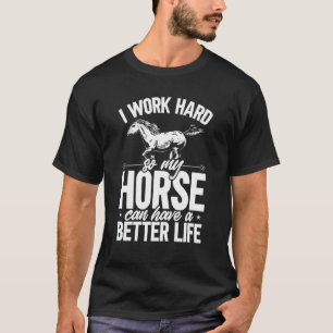 T-shirt Équitation Cheval Je Travaille Équitation