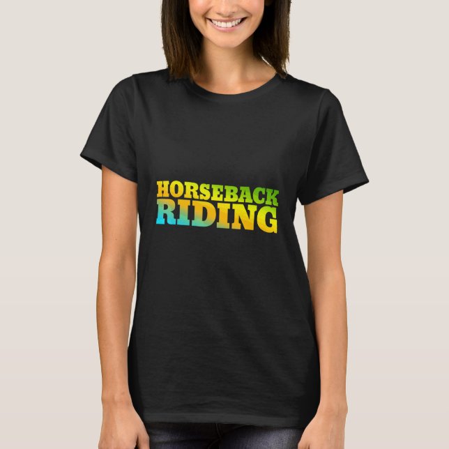 T-shirt Équitation Conçue Avec Des Couleurs De La Nature (Devant)