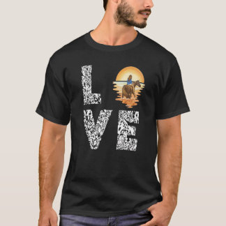 T-shirt Équitation Coucher du soleil Amour Équitation Chev