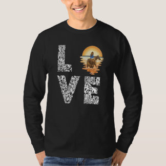 T-shirt Équitation Coucher du soleil Amour Équitation Chev