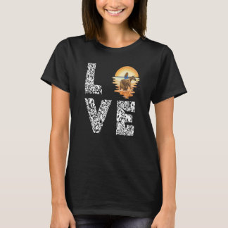 T-shirt Équitation Coucher du soleil Amour Équitation Chev