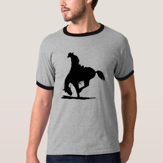 T-shirt Équitation de Bronc de selle (Devant)