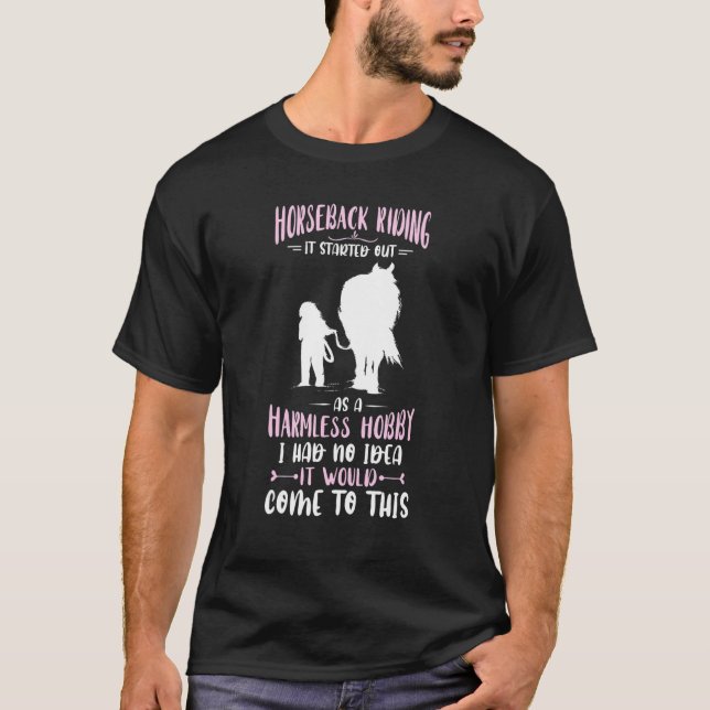 T-shirt Équitation de loisirs inoffensive Cheval R (Devant)